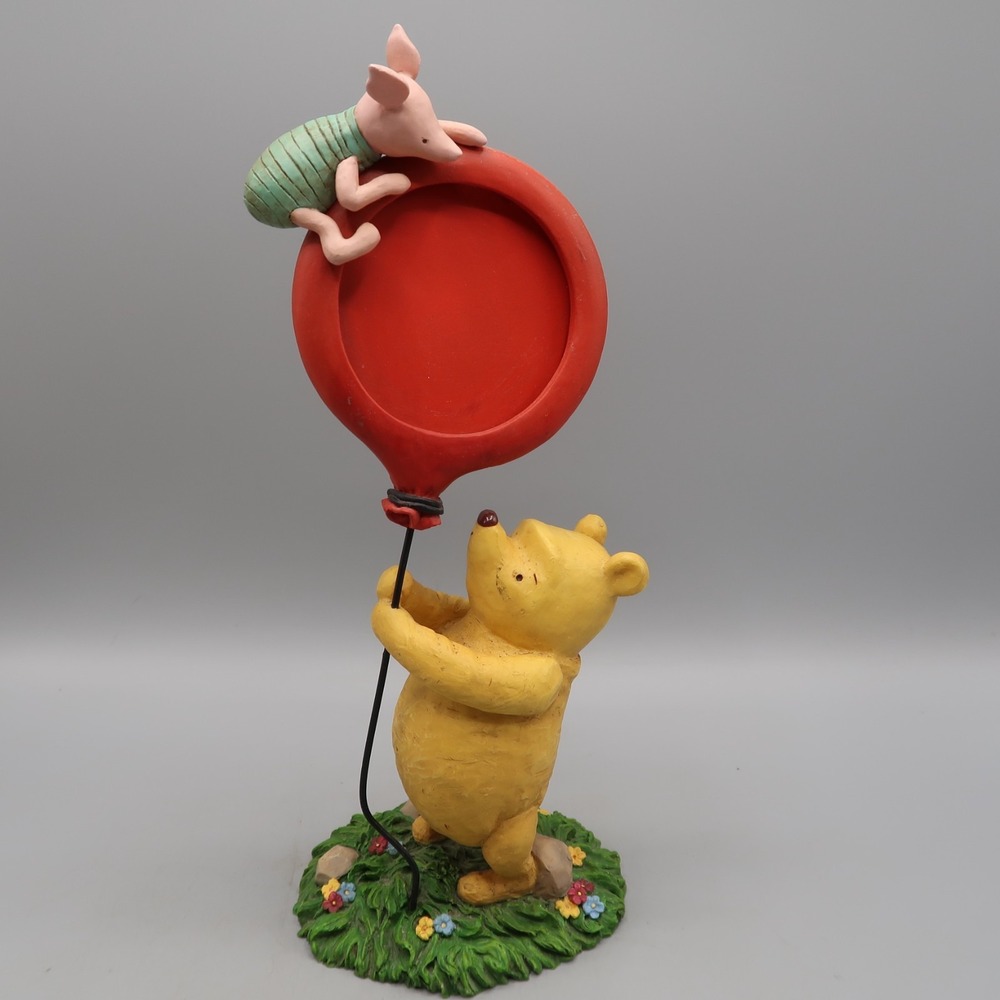 Vintage Classic Pooh Statue Picture Frame Winnie Piglet Nursery Porcelain